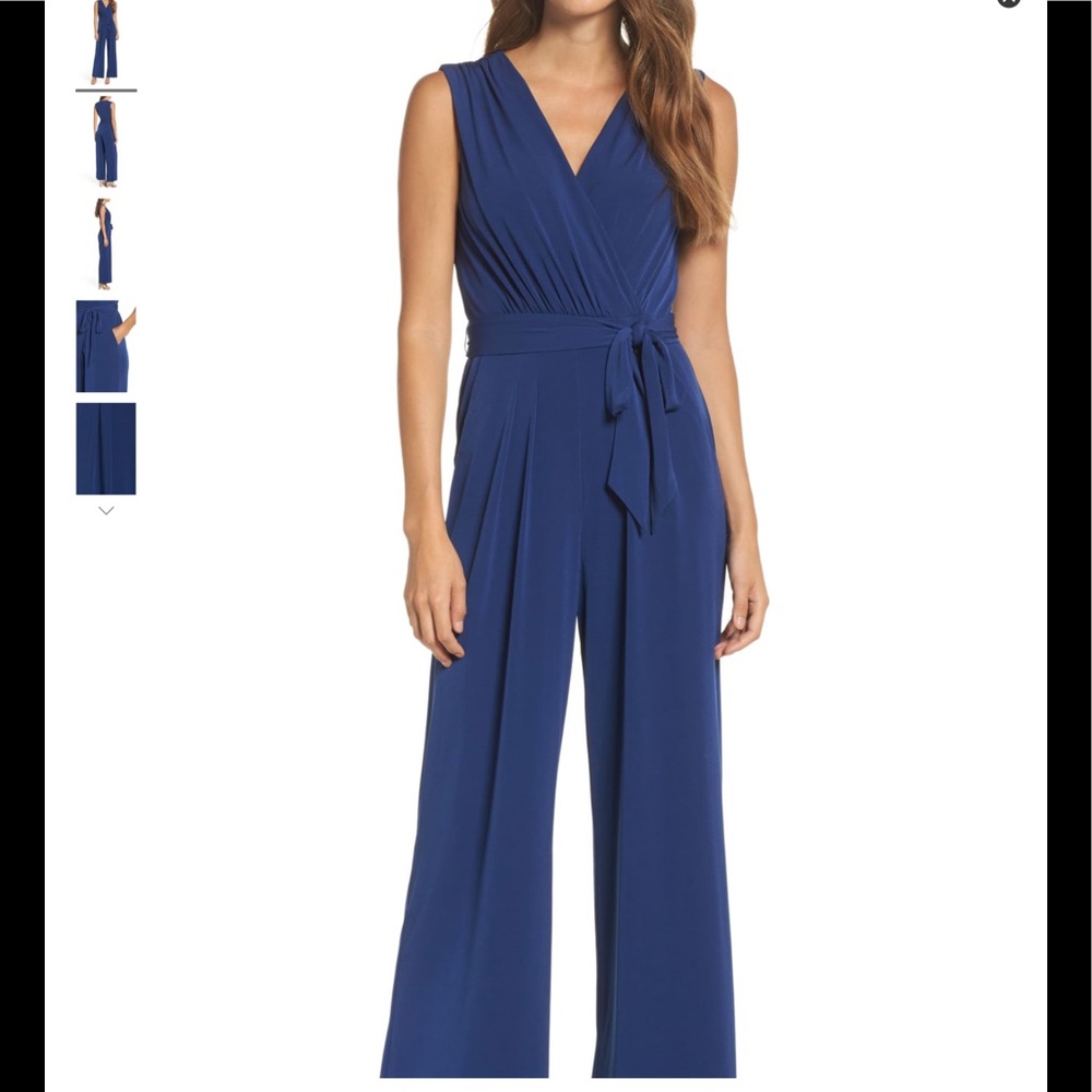 Vince Camuto Jersey V-neck Jumpsuit